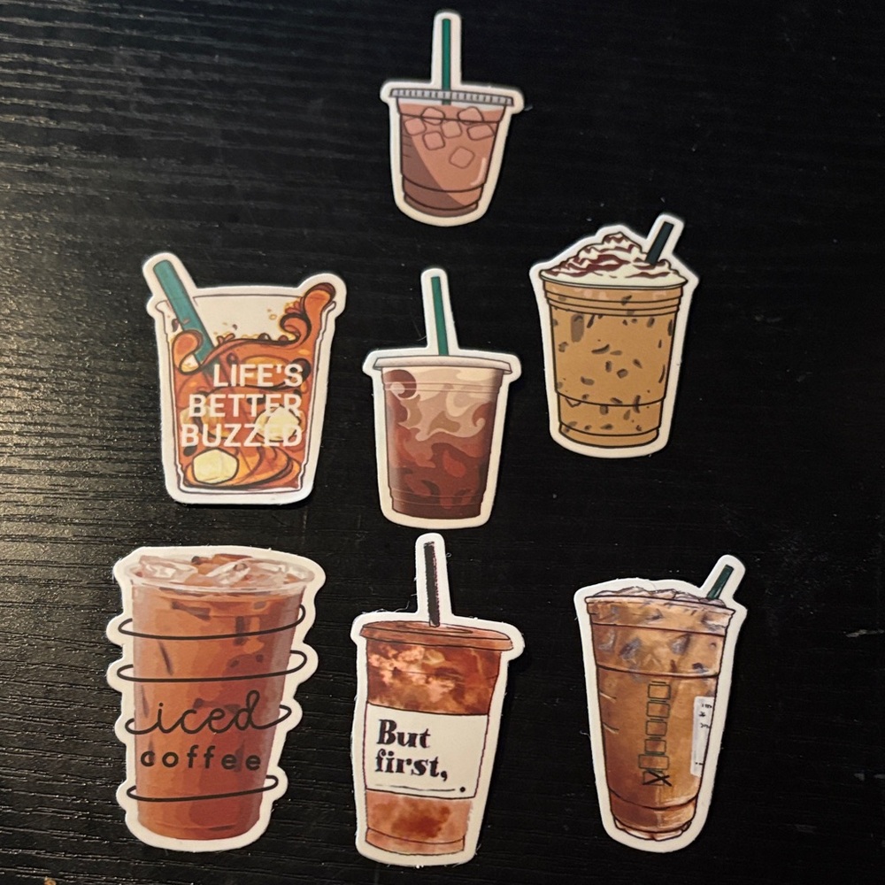 Coffee Themed Sticker Set